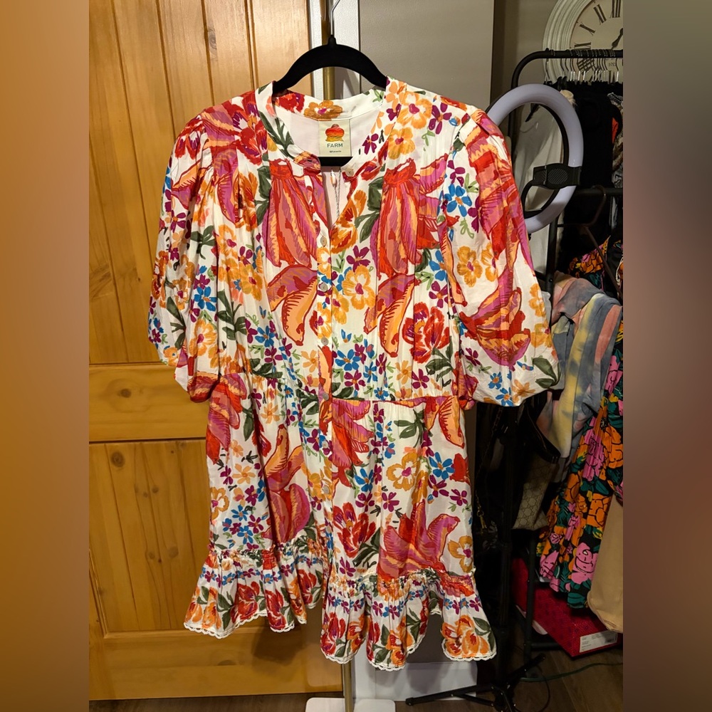 FARM Rio Vibrant Floral Mini Dress